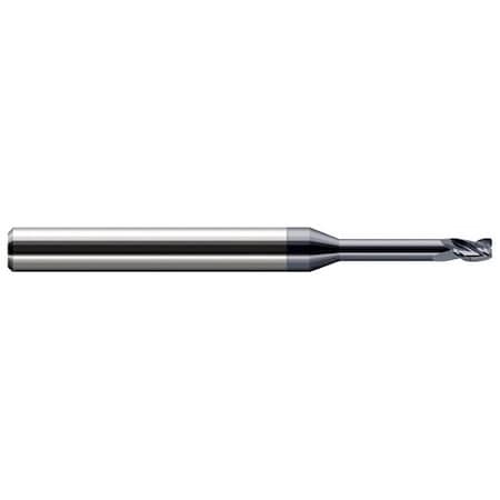 Harvey Tool 5/64 in. dia. x 0.0050 in. Radius x 0.1170 in. x 0.4750 in. Carbide Corner Radius End Mill, 3 Flute 729278-C3